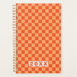 Retro-Orangeschachbrett Planer