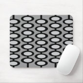 Retro-Orb-Muster - graue und schwarze Mauspad (Mit Mouse)