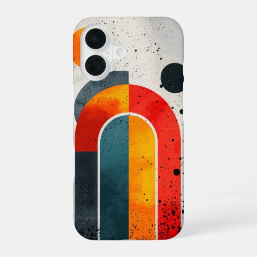Retro Orbit - Handy Case iPhone 16 Hülle (Rückseite)