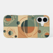 Retro Orbital Circles Pattern iPhone 16 Hülle (Rückseite (Horizontal))