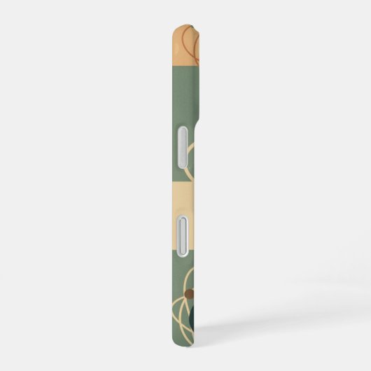 Retro Orbital Circles Pattern iPhone 16 Hülle (Rechte Seite)