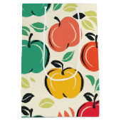 Retro Orchard Harvest Mid-Century Modern Fruit Mittlere Geschenktüte (Rückseite)