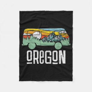 Retro Oregon Outdoor Hippie Van Nature Fleecedecke