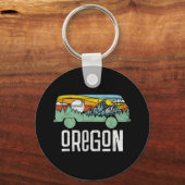 Retro Oregon Outdoor Hippie Van Nature Schlüsselanhänger (Vorderseite)