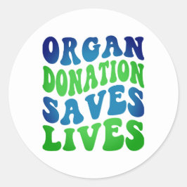 Retro Organ Donation Saves Lives Sticker