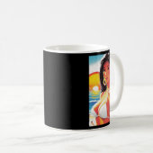 Retro Oriental Girl Sticker Kaffeetasse (VorderseiteRechts)