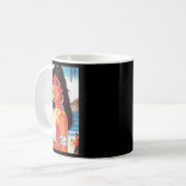 Retro-Orientalisches-Mädchen-Aufkleber  Kaffeetasse (Vorderseite Links)
