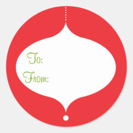 Retro-Ornament-Aufkleber Runder Aufkleber