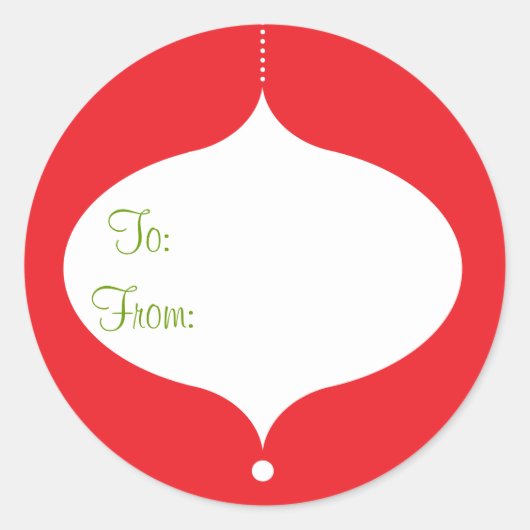 Retro-Ornament-Aufkleber Runder Aufkleber (Vorderseite)