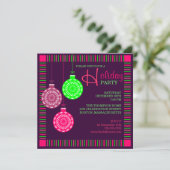 Retro-Ornament-Feierlichkeit Einladung (Stehend Vorderseite)