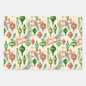 Retro Ornament Geschenkpapier Set (Vorderseite)