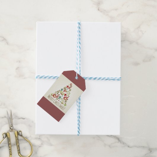 Retro Ornament Weihnachtsbaum Geschenkanhänger (Mit Garn)