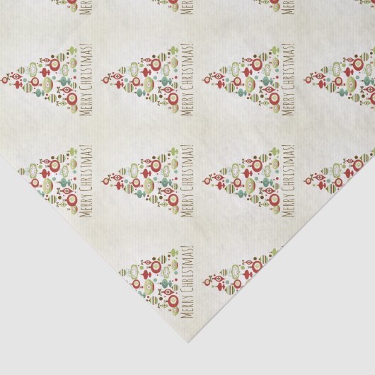 Retro Ornament Weihnachtsbaum Seidenpapier (Ausschnitt)