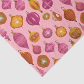 Retro-Ornamente an rosa Weihnachten Seidenpapier (Ausschnitt)