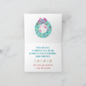 Retro Ornamente Aquamarin Weihnachten (Innenseite)