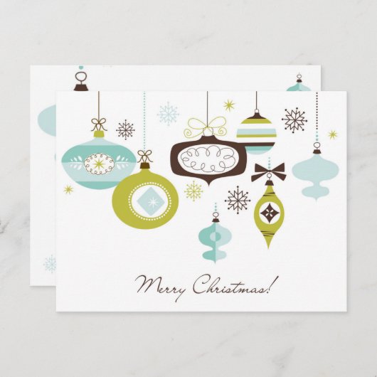 Retro-Ornamente, frohe Weihnachten (Vorne/Hinten)