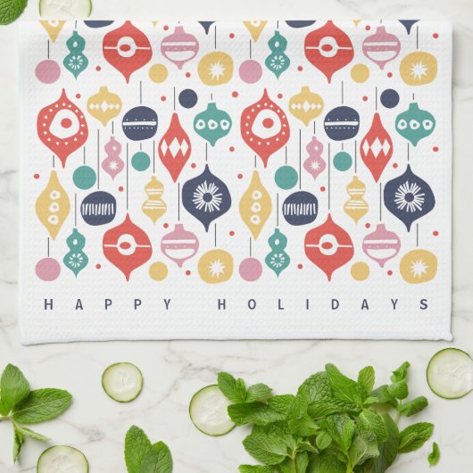 Retro-Ornamente Geschirrtuch (Gefaltet)