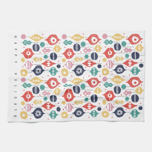 Retro-Ornamente Geschirrtuch (Horizontal)