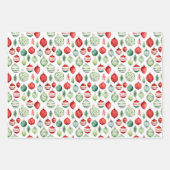 Retro Ornamente in Aquarellen Geschenkpapier Set (Vorderseite)