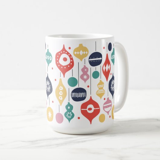 Retro-Ornamente Kaffeetasse (VorderseiteRechts)