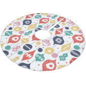 Retro-Ornamente Polyester Weihnachtsbaumdecke (Schrägansicht)