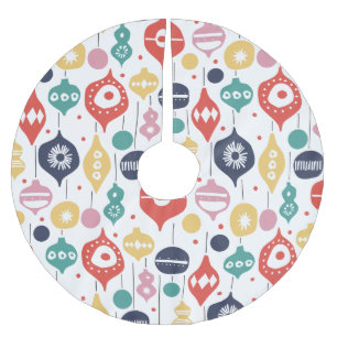 Retro-Ornamente Polyester Weihnachtsbaumdecke