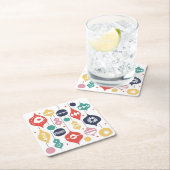 Retro-Ornamente Rechteckiger Pappuntersetzer (Vor Ort)