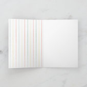 Retro Ornamente Weihnachten Fotokarte (Innenseite)