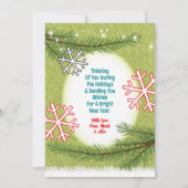 Retro Ornamente Weihnachtsfoto Karten (Rückseite)