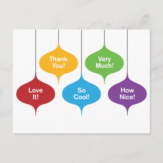 Retro-Ornamente Weihnachtsgeschenk Dankeschön Kart Postkarte (Vorderseite)