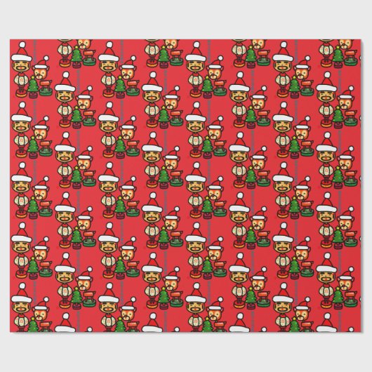 Retro ornaments geschenkpapier (Flach)