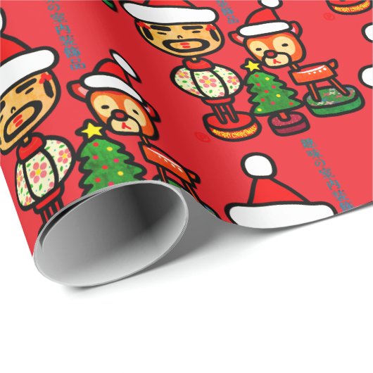 Retro ornaments geschenkpapier (Rolleneckpunkt)