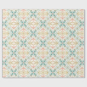 Retro Ornaments Mid-Century Holiday Geschenkpapier (Flach)