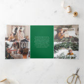 Retro Ornaments Photo Dreifach Gefaltete Urlaubskarte (Innenseite)