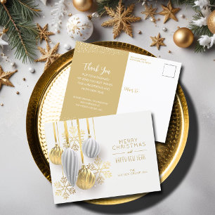 Retro Ornaments Weihnachtsgrüße Feiertagspostkarte