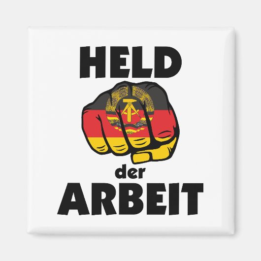 Retro Ostalgie DDR Held der Arbeit Magnet (Vorne)