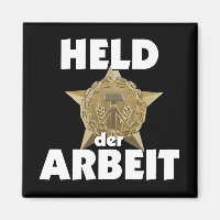 Retro Ostalgie DDR Held der Arbeit Stern Wappen