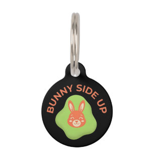 Retro-Oster-Ei-Grafikdesign Bunny Side Up Haustiermarke