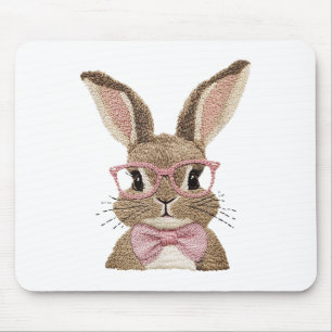 Retro Oster Imitats Stickerei Bunny Niedlich Gifts Mousepad