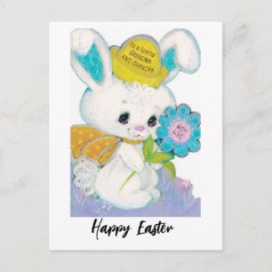 Retro-Osterhase für Oma und Opa Postkarte