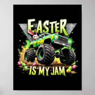 Retro Ostern ist mein Ding Monster Truck Offroad-S Poster