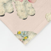 Retro Ostern-Lamm Fleecedecke (Ecke)