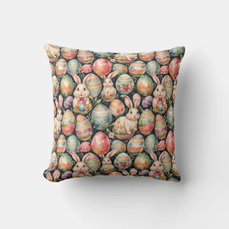 Retro-Ostern nahtloses Muster. Aquarell Kissen