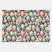 Retro-Ostern nahtloses Muster. Wasserfarbe Geschenkpapier Set (Vorderseite 3)