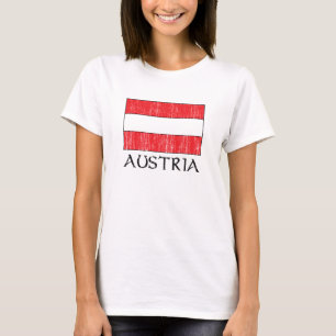 Retro Österreich-Flaggen-T - Shirt