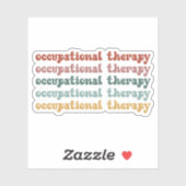 Retro OT Berufliche Therapie OT School Student Aufkleber (Blatt)