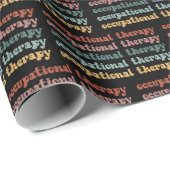 Retro OT Berufliche Therapie OT School Student Geschenkpapier (Rolleneckpunkt)