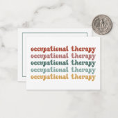 Retro OT Berufliche Therapie OT School Student Mitteilungskarte (Vorderseite/Rückseite Beispiel)