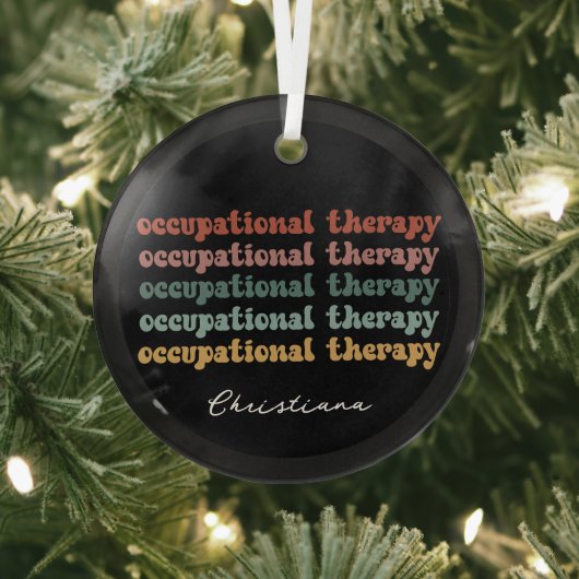 Retro OT Berufliche Therapie OT Student Custom Ornament Aus Glas (InSitu)