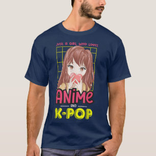 Retro Otaku Japan Neko Just A Girl, die Liebe Anim T-Shirt